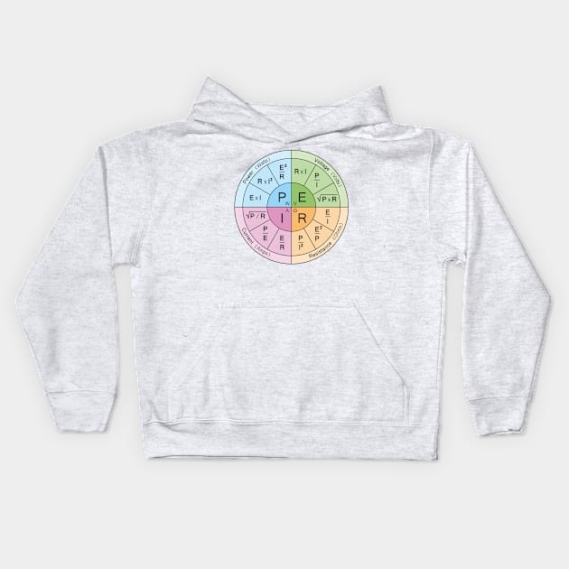 Electrical Power formula wheel Kids Hoodie by BramCrye